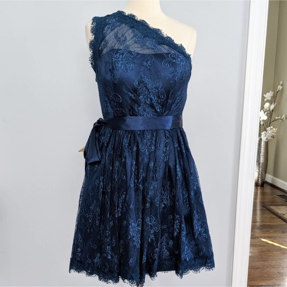 Custom Dark Dark Teal Eyelet Lace Dress NEW Medium